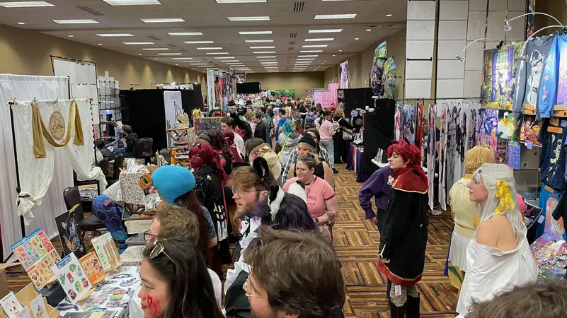 Attendees shop the artist alley.