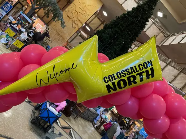 Balloons welcome Colossalcon North attendees.