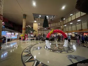 The lobby of the Kalahari resort.
