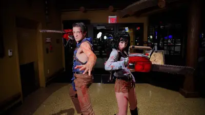 Evil Dead 2
@grimmsongcosplay Ash Williams
@ghoulbait.cos Ashley Williams