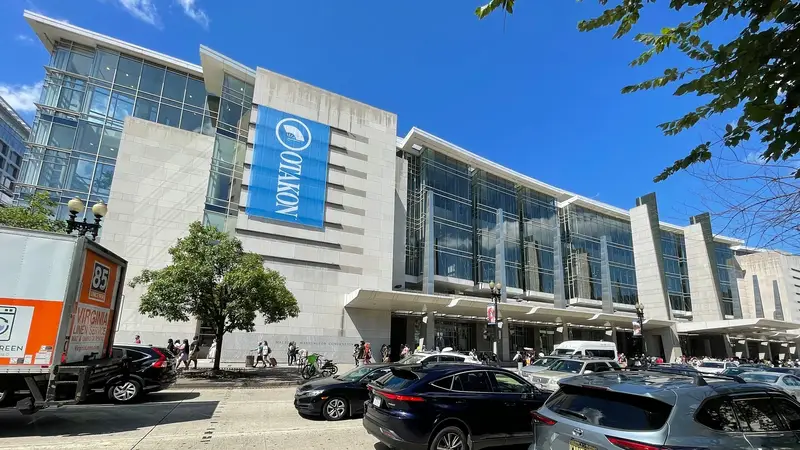 The exterior of the Walter E. Washington convention center.