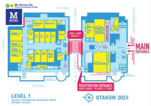 A map of Otakon.
