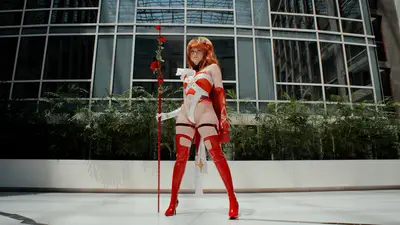 @mangoloo.cos Bride Asuka from Neon Genesis Evangelion