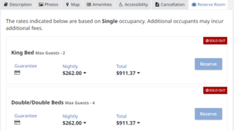 The Marriott Marquis, host hotel for Otakon, sold out within minutes of the 2024 room block opening.