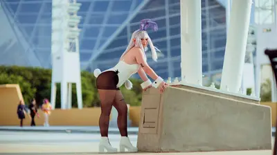 @peachyelfu bunny Emilia from Re:Zero