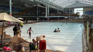 The indoor water park.