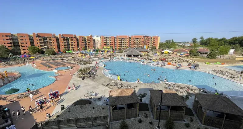 The outdoor pool area.