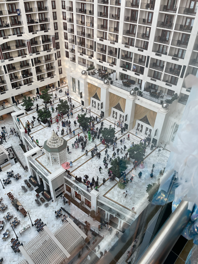 A bird’s eye view of the gazebo level.