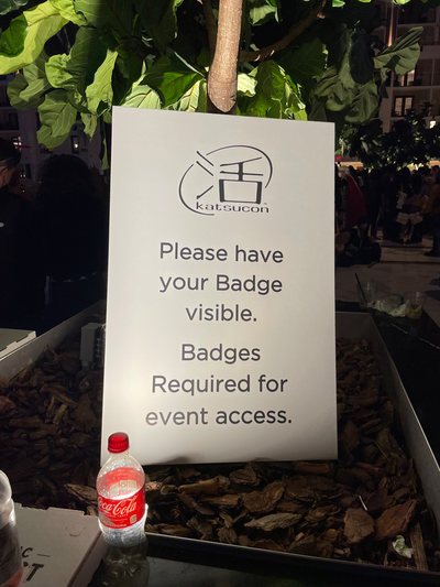 Gazebo access was periodically restricted to registered attendees.