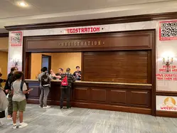 The registration booth.