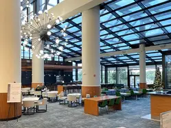 The hotel lobby bar is usually busy with people socializing during Holmat.