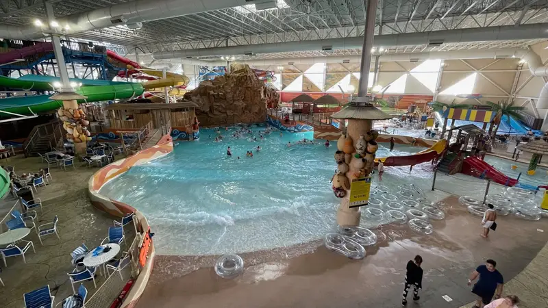 The wave pool at the Wisconsin Dells Kalahari resort.