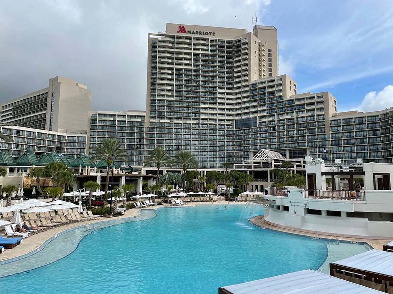 Fun fact: the Orlando World Center Marriott has the largest pool in Orlando.