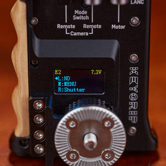 The OLED screen allows for setting up control over different cameras.