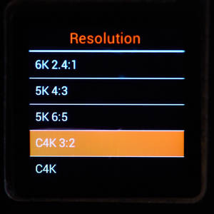 A new C4K recording mode with a 3:2 aspect ratio.