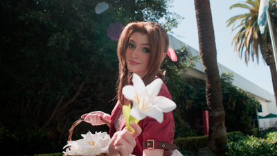 <a href="https://www.instagram.com/moon.child.cosplay" target="_blank">@moon.child.cosplay</a> Aerith from Final Fantasy