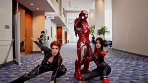 @elizabethrage is Black Widow
@jessakidding is Spiderman and
@dazed_senpai is Iron Man