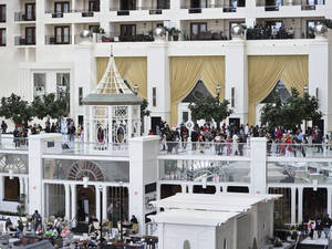 The gazebo is a landmark attraction at Katsucon.
