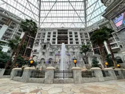 The Gaylord Texan is themed in Spanish Colonial style.