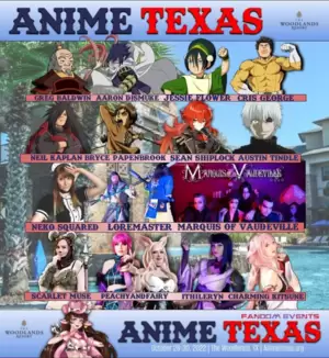 The guest list for Anime Texas 2022.
