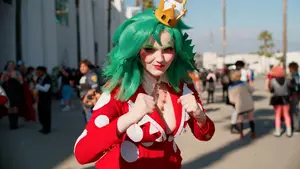 <a href="https://www.instagram.com/rosewatercosplay" target="_blank">@rosewatercosplay</a> is Piranette from Super Smash Bros