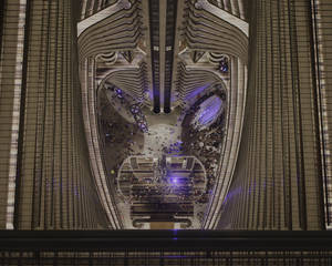 Looking down from the 47th floor of the Marriot Marquis.