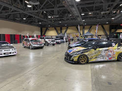 Anime themed Itasha cars were on display in another hall.