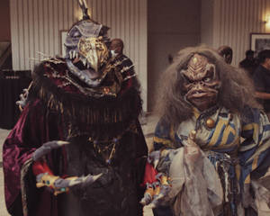 Skeksis Chamberlain and Aughra from Dark Crystal