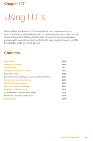 The DaVinci Resolve manual has detailed information about adding LUTs.