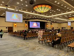 The main events room was large but rather boring looking.