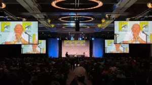 The presentation quality in the panels is an example for all conventions to follow. Video, lighting, sound and signage are all well-managed.