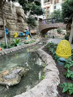 The creek area was themed with Easter decorations.