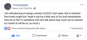 A vendor statement before ECCC was postponed.